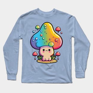 Trippy Mushroom, Chow Character, magic world Long Sleeve T-Shirt